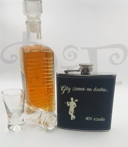 Piersiówka z grawerem Kominiarz 40% czadu