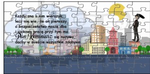 Puzzle magnetyczne z Kominiarzem 63 elementy