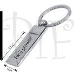 Breloczek w kolorze srebrnym slim z Twoim grawerem