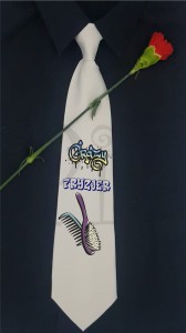 Krawat biały - Crazy Fryzjer