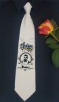 Krawat biały - Crazy Barber