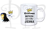 Kubek - Królowa nożyczek jest tylko jedna - dla Fryzjera