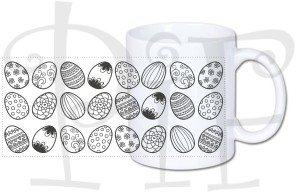 Kubek Wielkanocny - Jajka czarnobiałe