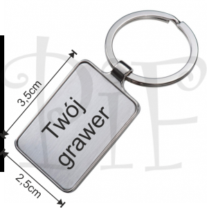 Breloczek metalowy  z Twoim grawerem