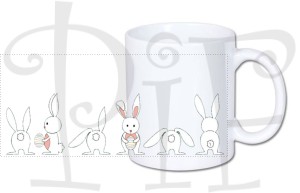Kubek Wielkanoc - Królik / Zając - minimalistyczny