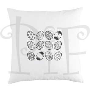 Poduszka Wielkanoc jajka czarnobiałe