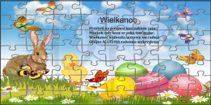 Puzzle Wielkanoc z wierszykiem - 24 elementy