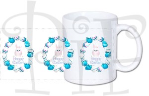 Kubek Wielkanoc - wianek niebieski