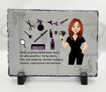 Ramka kamienna - Fryzjer, Fryzjerka