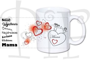 Kubek na Dzień Mamy - moja wyjątkowa, cudowna, najdroższa, kochana, ulubiona Mama