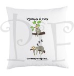 Poduszka leniwiec- zmuszony do pracy urodzony do spania