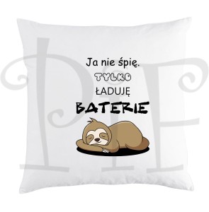Poduszka leniwiec - ja nie śpię tylko ładuję baterie