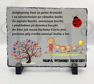 Ramka kamienna- podziękowanie na zakończenie roku szkolnego dla pań oddziałowych- przedszkole 6