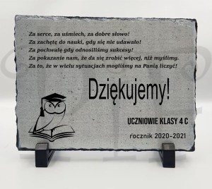 Ramka kamienna- podziękowanie na zakończenie roku szkolnego- szkoła 2