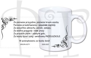 Kubek- zakończenie roku szkolnego- przedszkole 3