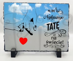 Ramka kamienna- Dzień Taty- mam najlepszego Tatę na świecie.