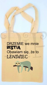 Torba bawełniana Leniwiec Drzemiąca Bestia