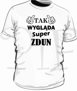Koszulka męska- tak wygląda super Zdun
