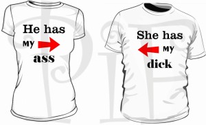 Koszulki dla Pary- He has my ass / She has my dick