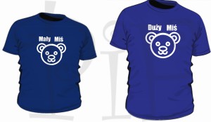 Koszulki dla Taty i Dziecka - Duży Miś / Mały Miś