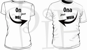 Koszulki dla Pary- on jest mój / ona jest moja