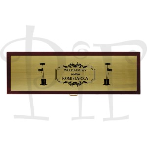 Skrzynka na wino z grawerem Weekendowy zestaw Kominiarza