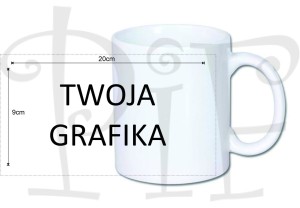 Kubek z Twoją grafiką, z dowolnym napisem, zdjęciem