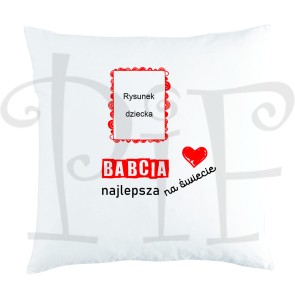 Poduszka Dzień Babci - z laurką wnuczki / wnuczka