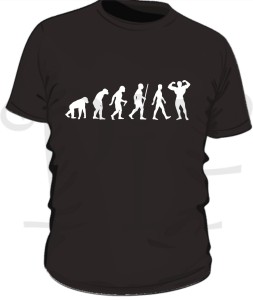Koszulka męska ewolucja Kulturysty