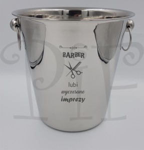 Cooler wiaderko Barbera- Barber lubi wyczesane imprezy