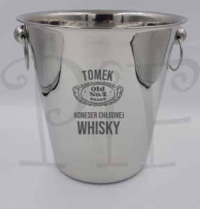 Cooler- wiaderko na whisky z grawerem na prezent