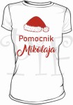 Damska koszulka świąteczna Pomocnik Mikołaja