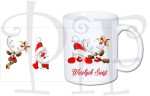 Kubek świąteczny- Mikołaj i renifer