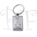 Breloczek z grawerem- Super Elektryk