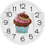 Zegar szklany 20cm z grafiką dla Cukiernika