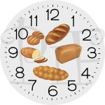 Zegar szklany 20cm z grafiką dla Piekarza