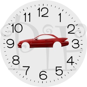 Zegar szklany 20cm z grafiką Blacharz