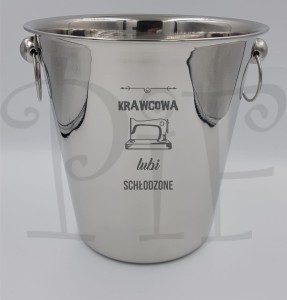 Cooler wiaderko z grawerem dla Krawca lub Krawcowej