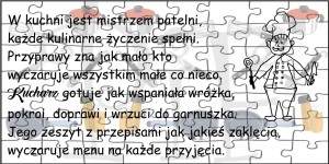 Puzzle magnetyczne dla Kucharza 63 elementy