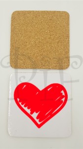 Podkładka korkowa - serce
