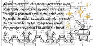 Puzzle magnetyczne dla Kowala 63 elementy