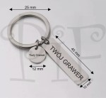 Breloczek prostokątny i okrągły z Twoim Własnym Grawerem 