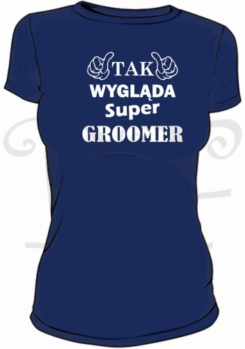 koszulka damska groomer granat.jpg