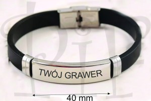 Bransoletka silikonowa z Twoim grawerem