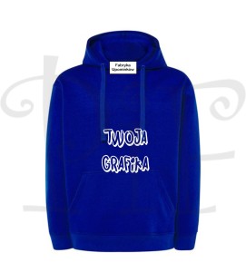 Bluza męska z kapturem z nadrukiem- Twoja grafika, napis, zdjęcie