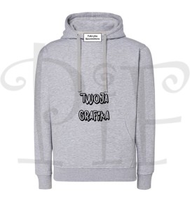 Bluza damska z kapturem z nadrukiem- Twoja grafika, napis, zdjęcie