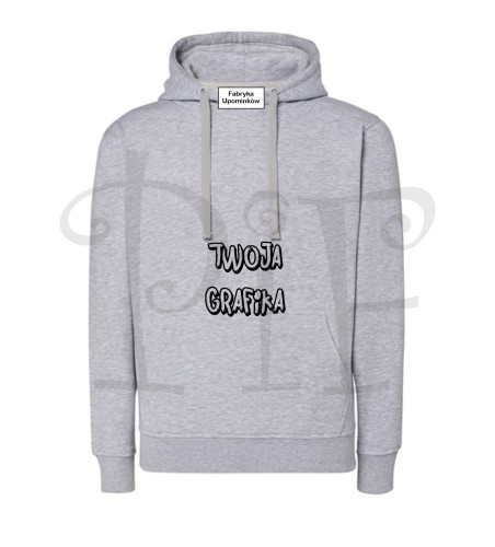 bluza damska kaptur przod szara napis.jpg