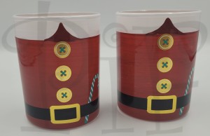 Szklanki do whisky strój świętego Mikołaja- komplet 2 sztuk