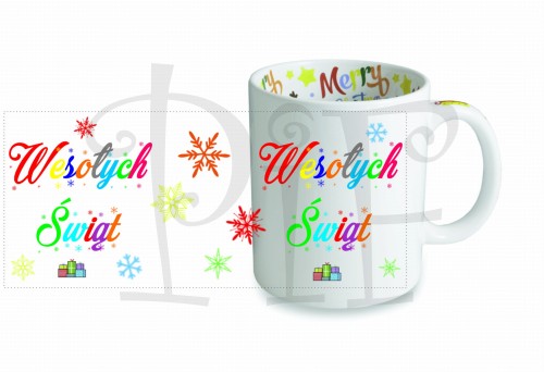 kubek z wnetrzem merry christmas