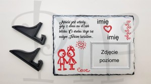 Ramka kamienna ze zdjęciem - Miłość